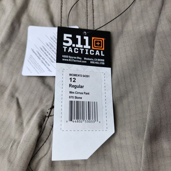 NWT 5.11 Women's Tactical Cirrus Pant - Tan (stone) Size 12 Regular - Picture 3 of 7